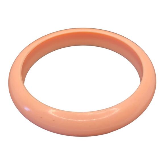 3 Bohemian Peach Pink Coral Plastic/Acrylic Bangle Bracelets - Picture 6 of 7